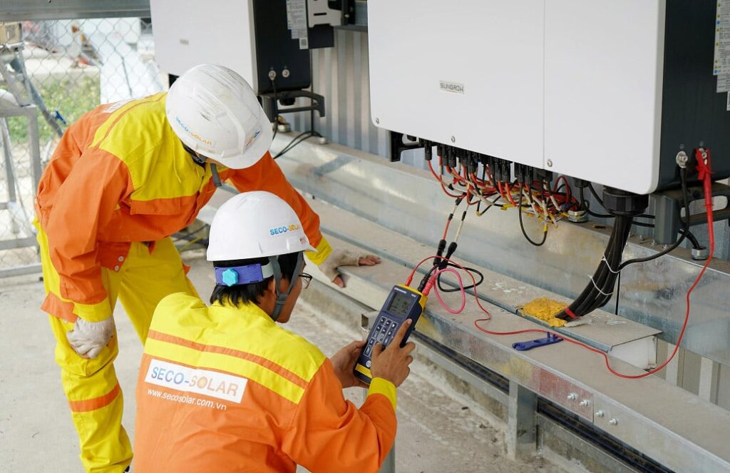 Professional electrical work being carried out in a London property